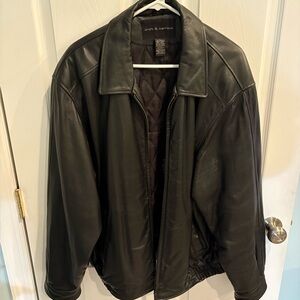 Croft & Barrow Men's Dark Leather Jacket
